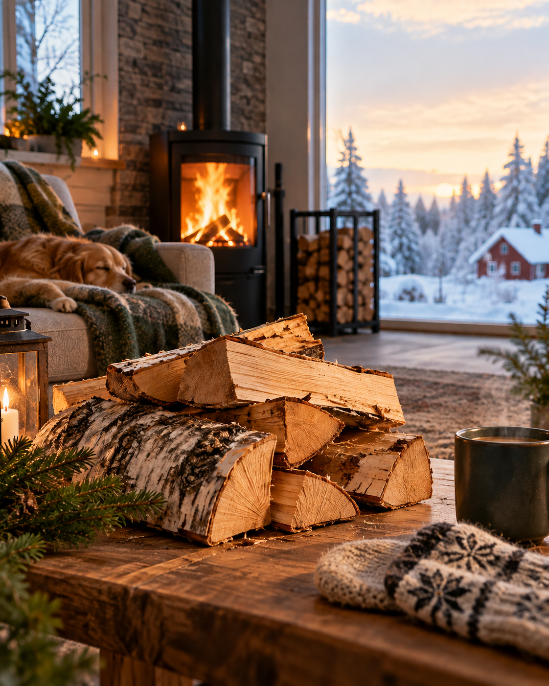 Hur mycket ved går åt på en vinter?